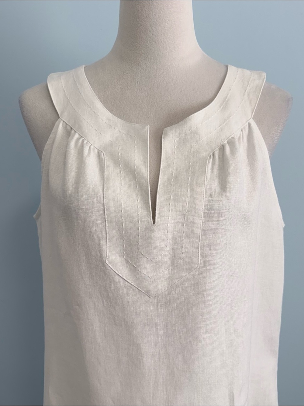Tommy Bahama Women’s 100% Linen Sleeveless Shift Dress White Size L - Picture 3 of 10